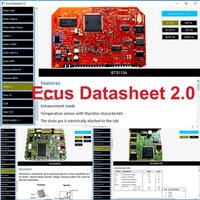 Ecus Datasheet 2.0 obd2 scanner Soft and Additional Information PCB Schematics with Electronic Components of Car Repair Software