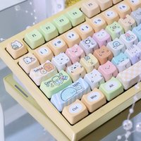 Cute Anime Keycaps Set,132 Keys Custom Mao Profile Dye-Sublimation PBT Key Caps For MX Mechanical Keyboard 60% 65% 75% 100%