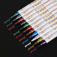10Colors Double Tip Metallic Calligraphy Pens Fine/soft Brush Art Marker Pen Scrapbooking Crafts Card Making Stationery Supplies