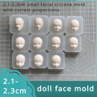 Small Correct Proportions of Man Face Silicone Mold DIY Ultra Light Clay Polymer Clay Animation Character Face Making Mold