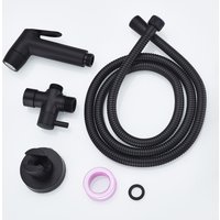 Portable Bidet Sprayer Set Black/Silver Bidet Spray Gun Shower Handheld Bidet Sprayer Set Faucet Toilet Bathroom Shower Head