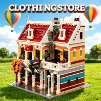Moc 89131 Kreatives Experten-IDEAS Straßenansicht Bekleidungsgeschäft Modulares Hausmodell Baustein-Set Feiertagsgeschenke 3065 Teile