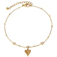 Classic Stainless Steel Heart Love Anklets For Women Girl New Trend Multi-layer Chains Non-fading Jewelry Gift Party