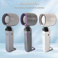 Outdoor handheld fan, portable, foldable, mini cooling, rechargeable, 5-speed wind speed, LED digital display