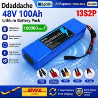 13S2P 48V 100Ah Lithium-Ionen-Akku mit großer Kapazität und leistungsstarkem 250W-1000W Motor, geeignet für die meisten Elektroroller-Akkus, mit BMS.