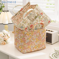 【ZYAO-1】1Pcs Korean-style Country Home Fabric Storage Basket, Portable Underwear And Sundries Organizing Box, Storage Basket