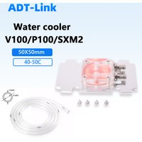 Water Cooler for Nvidia Tesla V100 P100 SXM2 GPU Waterblock Water Block Cooling Heatsink Radiator Red Copper , PVC Hose 8mm