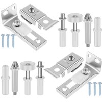 12Pcs Bi-fold Door Hardware Kit Stainless Steel Bi-fold Door Repair Kit Replacement Easy Installation Door Hardware Parts for