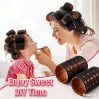 6*9cm Aluminum Core Self-adhesive Hair Roll Pure Nylon Hook and Loop Roller Self Grip Styling Hot Thermal Volume Styling Tools