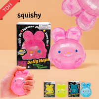 Nee-doh Jelly Rabbit Squishy, Cube Slow Rebound Sensory Squeeze Toy, Vent Decompression Kids Gift, Red Purple Blue Optional