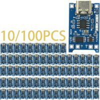 10/100pcs TP4056 1A Lithium Battery Charging Board Module TYPE-C USB Interface Charging Protection Two-in-one
