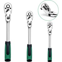 1/4 3/8 1/2 Inch Adjustable Ratchet Wrench Drive Rotating Ratchet Reversible Drive 72 Tooth Socket Wrench Morot Mechanical Tool