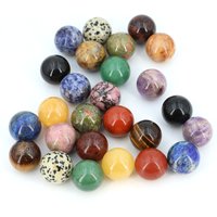 20mm Natural Stone Round Ball Lapis Lazuli Without Hole Crystals Bead DIY Necklace Bracelet Jewelry Making Gems Sphere Wholesale