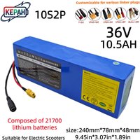 10.5Ah 21700 Lithium Battery Pack 10S2P 36V 5C Power Rechargeable 650W for Electric scooters bicycle motorcycle, SYP T JST XT60
