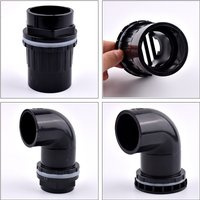 PVC Pipe Aquarium Fish Tank Connectos 1PC 20 25 32 40 50mm Water Pool Inlet Outlet Drainage Connector Water Tank Elbow Joints