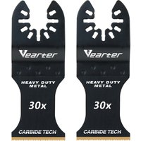Vearter 2Pack Carbide Oscillating Multi-tool Swing Saw Blades Quick Release For Heavy Duty Hard Material Nails Bolts and Screws