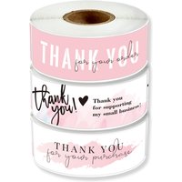 120Pcs/roll Thank You For Your Order Stickers Pink Labels For Envelope Sealing For Small Business Decor Sticker Stationery