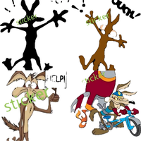 Wile Coyote Splat Vinyl Sticker for Car Window Bumper Truck Vinyl Decal Sticker Phone Home Decoration