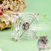 Summer Hamster Cooling Fan Lightweight Acrylic Mini Pet Cage Ventilator for Guinea Pig Cats Dogs Pet Cooling Fan Supplies
