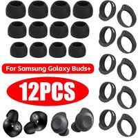 12/6PCS Silicone Replacement Ear Hooks Kit for Samsung Galaxy Buds Buds+ Earphone Ear Gels Tips for Galaxy Buds+ Heaphone Eartip