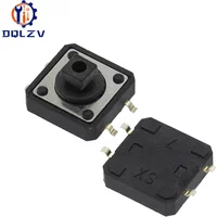 12X12X7.3MM Tactile Switches Brown Square Push Button Tact Switch 12*12*7.3mm Micro Switch