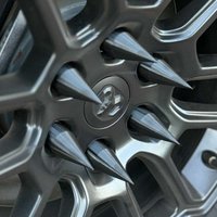 22mm Spike Wheel Lug Nut Covers Black Cone Shaped Decorative Caps for Car Wheels