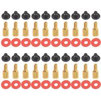 60Pcs Computer PC Case Motherboard Riser Screws 6-32-M3 Insulation Washers For Case Fans 6.5mm Brass Standoff