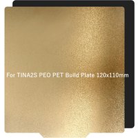 TINA2S PEI Print Plate Kit for 3D Printer Flexible Building Plate with Double Sided Textured PEI Spring Steel Sheet 120x110mm