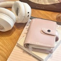 Cute Korean Style Notebook PU Leather Loose Leaf Binder Journal Blank Pages Diary Ring Planner Organizer School Stationery