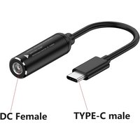 DC Female to TYPE-C Power Adapter Conversion cable Laptop Charger Cord USB C Connector PD 65W Fast Charging Cable Converter