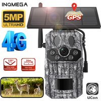INQMEGA4G 2K 5MP PIR aktywowany ruchem wyzwalacz czas noktowizor IP66 szlak myśliwski bateria dzikiej przyrody kamera słoneczna las