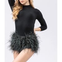 real ostrich feather fur short pants Hot pants sex fashion