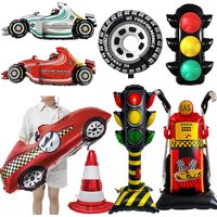Traffic Cone Balloon Race Car Party Supplies Wheel Balloons Car Balloon Traffic Light Gas Station Car Theme Birthday Party Decor