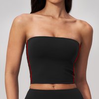 New Strapless Sports Bra For Women Summer Running Strapless Gym Workout Bra Fitness Top Contrasting Yoga Bra Beautiful Back Bra