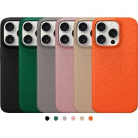 LANGSIDI Natural Cowhide Leather for Magsafe Case for iPhone 16 15 17 Pro Max ProMax Air 17Pro 16Pro Luxury Magnetic Back Cover