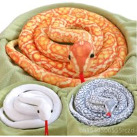 110-310cm Simulation Python Boa Plush Doll Reptile White Green Silver Black Beautiful Pattern Snake Plush Doll Home Decoration