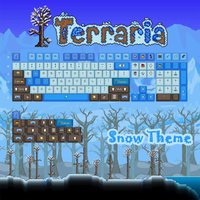 127 Keys Terraria Desert/Snow Theme Keycaps Cherry PBT Sublimation Classic Games Retro Keycap For Secondary Mechanical Keyboard