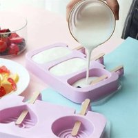 1PCS Ice Cream Mold Silicone Popsicle Molds with Lid DIY Homemade Ice Lolly Mold Ice Cream Popsicle Ice Pop Maker Mould