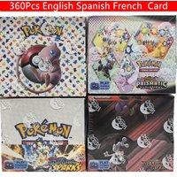 English French Spanish 90-360Pcs Carta Karten Pokemon Cards Sun Moon Evolutions Booster Box Collectible Tradiner Card for child