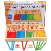 Wooden Counting Sticks Calculate Learning Box Mathematics Teaching Aids for Early Childhood Education Digital Puzzle Toys