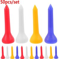 50Pcs/Set PE Plastic Golf Tee Tees Replacement Driving Range Hitting Trainer Club Accessories Multicolor Golf Holder