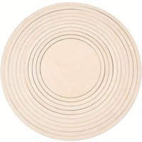 11-Piece Round Pottery Tool Set with Concentric Geometric Patterns for DIY Ceramic Cutting and Printing Blank Modeling Clay