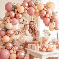 Retro Blush Pink Balloons 60 Packs 12 Inch Dusty Pink Metallic Chrome Rose Gold White Sand Nude Balloon for Baby Shower Birthday