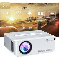 Xnano X1 Smart-Projektor, native 1080p, 400 ANSI, 8K-Dekodierung, T972-Chip, Android 9.0, Fernbedienung, Sprachsteuerung, Dual-Wi-Fi, Bluetooth 5.0, Dolby Audio, 4-Punkt-Trapezkorrektur,