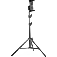 Foldable Tripod Floor Stand Mount With 1/4 Screw For 4-14 Inch Tablet Phone Holder For Home Office Outdoor Video Reading