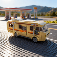 Boys' Favorite Vehicle Bus Car Building Blocks-DIY Educational Toy,Holiday Gift for Teens,Desk Decor Home Ornament,Party Favor