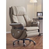 Comfortable and Soft Leather Electric Home Gaming Swivel Chair Thick Boss Office Chair Ergonomic Adjustable Height Desk Chairs