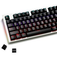 132 Keys Spain Backlit OEM Profile Black White Minimalist Double Shot Keycaps for 68/75/87/98/104/108 MX Mechanical Keyboard