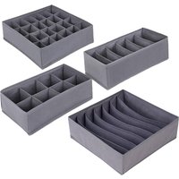 6/7/8/24 Grids Foldable Fabric Underwear Drawer Organizers Dividers for Bras Briefs and Socks Baby Dresser Storage Dividers Bins