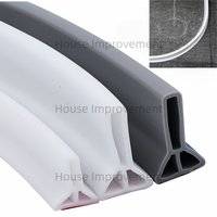 Shower Water Barrier Collapsible Self Adhesive Silicone Strip Trim Splash Guard Bendable Shower Threshold Water Barrier